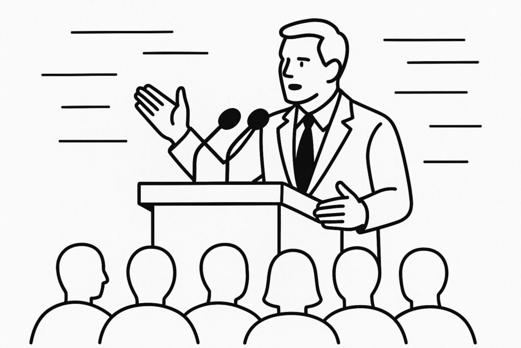 演説